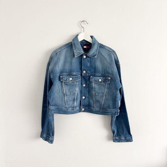 Tommy Jeans Tommy Girl Oversized Cropped Trucker Jacket - Picture 3 of 6